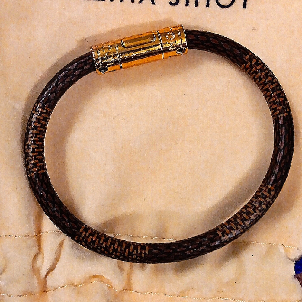 Louis Vuitton Bracelet Confidential Monogram Brown AUTHENTIC
